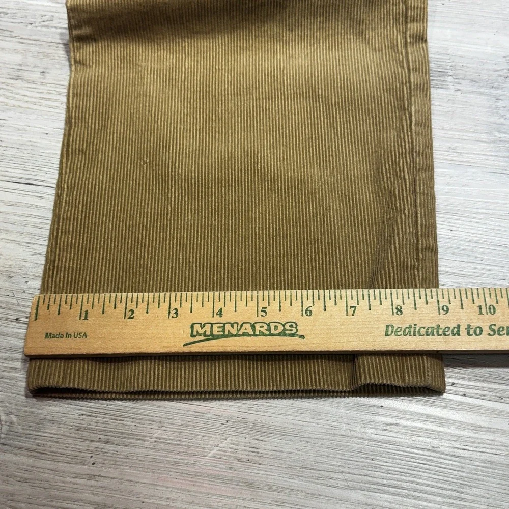Banana Republic Corduroy Pants Men's Sz  33x30 Tan Flat Back Flap Pockets Baggy